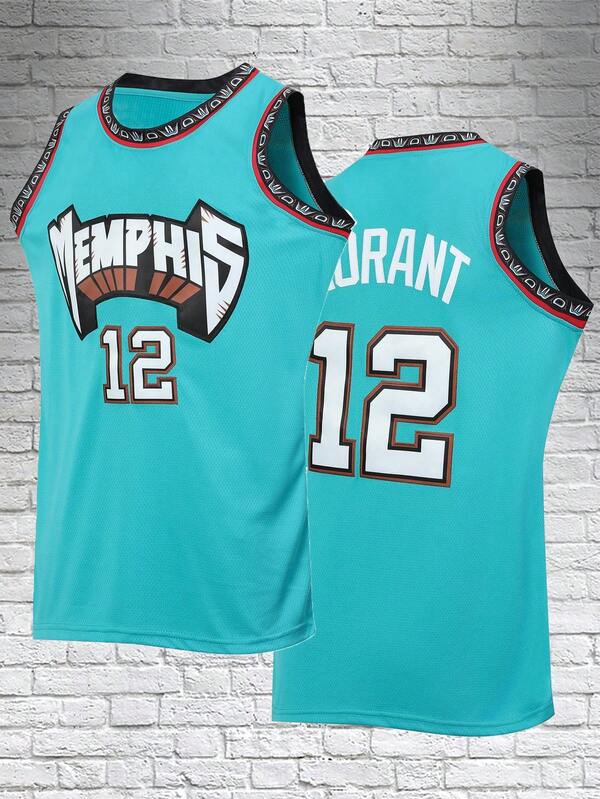 Atonmore Men's Basketball Jersey, No. 12 Green, Embroidered & Stitched Basketball Top, Sleeveless Sports Vest