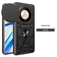 Military Grade Anti-Drop Stand Phone Case Shockproof Military Grade Rugged Stand Protective Case With Ring Holder Stand For Honor X9C 5G/Honor Magic7 Lite 5G/Honor X9B 5G/Honor Magic6 Lite 5G Phones Camera Protection Anti-Shock Anti-Fingerprint Anti-Slip Spring Gift - Black - View 11