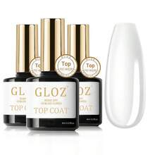 GLOZ Gel Nail Polish Top Coat- No Wipe Top Coat, High Gloss Shiny Long Lasting Top Gel For Clear Nail Gel And Acrylic Nails, For Home DIY And Nail SalonChristmas