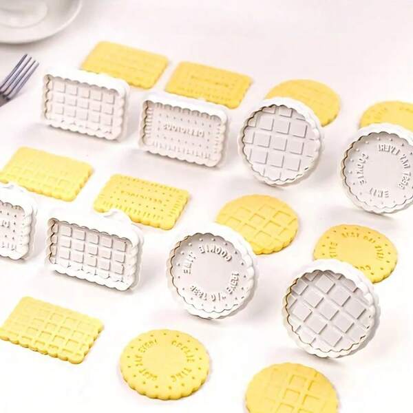 Juego de moldes de galletas 3D, sello de galletas, para manualidades de caramelos y azúcar, herramientas de horneado adecuadas para decoración de caramelos y masa, artículos esenciales de horneado