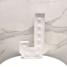 1pc 64cm/25.2in Lighted Letter KT Board Frame, A-Z Plug-In Adjustable Holder With Bracket, Suitable For Birthday Party Anniversary Wedding Proposal Party Decor - Cool White Light, Battery Not Included - White - View 17