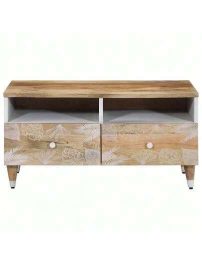 VidaXL Coffee Tafel 80x54x40 Cm Solid Mango Wood view 3