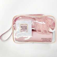 5-Piece Travel Kit With Brush, Comb, Soap Dish, And Shower Bag Compact For Travel - 灰色的 - 查看 3