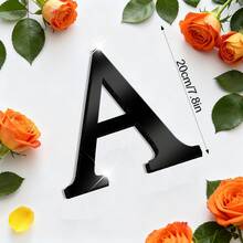 一套黑色亚克力镜面字母墙贴（含EVA背衬，A-Z字母） - 自粘防水字母墙饰，可选高度10/15/20/30厘米。DIY励志语录套装，非常适合圣诞装饰。 - 彩色 - 查看 49
