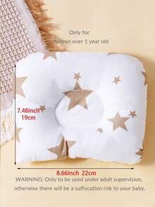 1 Piece Baby Pillow, Star Pattern Series - Soft & Comfortable For Newborns (0-6 Months)