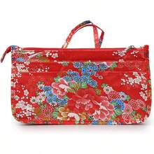 BTSKY Printing Handbag Organizers Inside Purse InsertHigh Capacity 13 Pockets Bag Tote Organizer With Handle