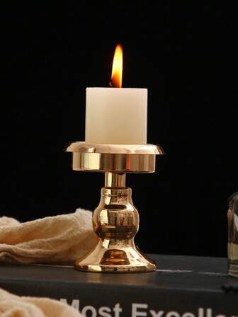 1pc Creative Metal Asymmetrical Candle Holder, Romantic European Style Wedding, Dinner Party And Home Decor Centerpiece, Suitable For Christmas, Easter, Halloween And Thanksgiving Celebrations