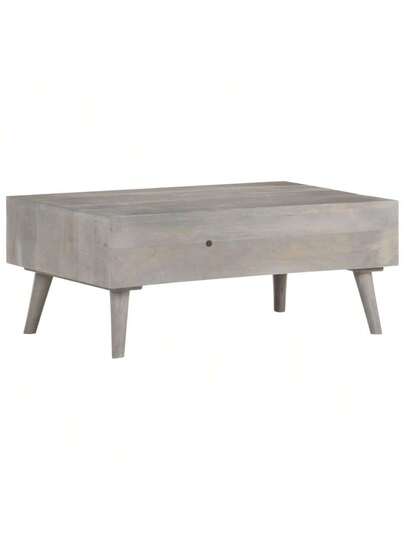 VidaXL Coffee Tafel 100x60x40 Cm Solid Rough Mango Wood Grijs view 6