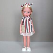 33 CM/13 Inch Girl Doll Cute Makeup Face Full Vinyl Body Smooth Soft Skin With Fashion Dress Cute Girl Toys For Friends Christmas Gifts - The Whole Doll - View 2