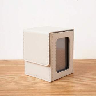 [Card Storage Box] Premium PU Multi-Color Stackable Card Storage Box With Leader Display Window For MTG, PTCG & TCG Board Games - 120 Cards Capacity