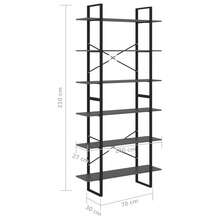 vidaXL Hochregal Grau 100x30x210 Cm Massivholz Kiefer - Grigio - Visualizzare 8