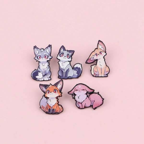 Cartoon Fuchs Emaille Pin Anstecknadeln Abzeichen auf Rucksack Damen Brosche Kleidung Geschenk Schmuck Mode Accessoires