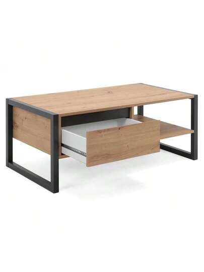 VidaXL Finori Denver 55 Artisan Coffee Tafel In Oak Anthracite Grijs view 3
