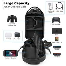 Large Capacity Carrying Case For Nintendo Switch 2 (2025), Adjustable Shoulder Strap And Removable Buckle, Hard Shell Sling Bag With Thickened Lining, Full Protection For Console & Accessories, Portable Crossbody Bag For Travel And Daily Use - Xám - Xem 3