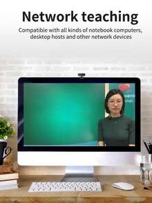 1080P HD USB Webcam With Built-In Microphone, Suitable For Laptops And Desktops, Designed For Home Online Courses, Live Streaming And HD Video Conferencing - Black - View 7