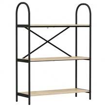 vidaXL Regal Sonoma-Eiche 80 X 30 X 109 Cm Holzwerkstoff - Gelb - Übersicht 2
