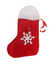 1 Stück neue Weihnachtsdekoration, Schneeflocken Weihnachtsstrumpf, Weihnachtsbaum Hängedekoration, Geschenktüte, Weihnachtsgeschenk, Filz Weihnachtsstrumpf, Kamin Hängedekoration, 3D Weihnachts-Hängedekoration, Weihnachtsatmosphäre Dekoration, Weihnachtsgeschenk