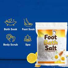 Detox Bath Salt 21 Ounces Epsom Salt With Natural Ginger And Lemon Essential Oils Plus Vitamin C In Pouch With Easy Press-Lock Seal (1 Oz/30g/Bag)