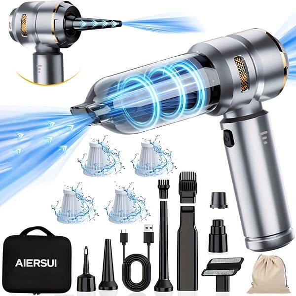 Portable Car Vacuum Cleaner, Multi-Functional Home Vacuum Cleaner. Superior Power, Strong Suction, Cordless Handheld Vacuum With Wireless Charging. Includes Multiple Accessories And An EVA Storage Case. 11.1V 2000mAh Lithium-Ion Battery. Perfect For Car/Home Cleaning, Keyboard Cleaning, And Sofa Cleaning.