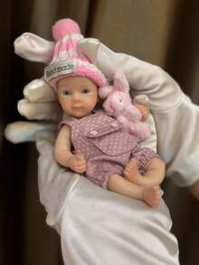 Bambola neonato in silicone platino di dimensioni reali, bambola reborn in miniatura da 6 pollici, bambola in miniatura in silicone per bambini maschi e femmine, anatomicamente accurata, bambola realistica come regalo per bambini - Multicolore - Visualizzare 8