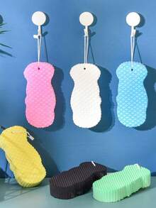 Sponge, Exfoliating Sponge, Korea Scrub Exfoliating Sponge, 3D Super Soft Exfoliating Shower Sponge, 3D Shower Sponge, Reusable Shower Brush, Super Soft Exfoliating Shower Sponge, Reusable Exfoliating Sponge, Exfoliates, Removes Stains, Removes Dirt, Reusable Back To School - 1個 - 查看 3
