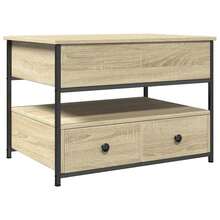 vidaXL Couchtisch Sonoma-Eiche 70x50x50 cm aus Holzwerkstoff und Metall