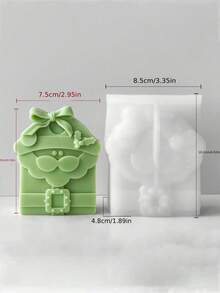 قالب سيليكون لصنع شمعة في صندوق هدايا عيد الميلاد - مرن وقابل لإعادة الاستخدام مع سهولة الفك، لديكور عيد الميلاد، صب الراتنج، صناعة الصابون والأعمال اليدوية الإيبوكسي، هدية عيد الميلاد المثالية للهواة الحرفيين - قالب سيليكون - أبيض - مشاهدة 16