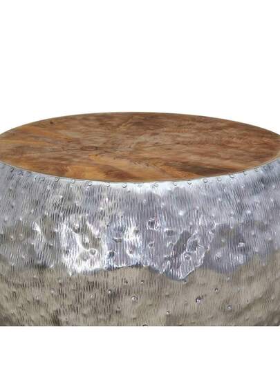 VidaXL Coffee Tafel 60x60x30 Cm Aluminum Teak Wood view 7