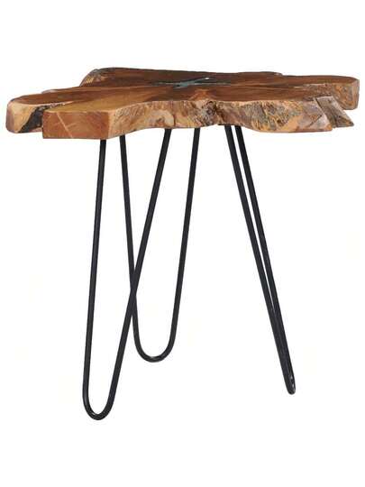 VidaXL Coffee Tafel 70x45 Cm Solid Teak Polyresin view 8