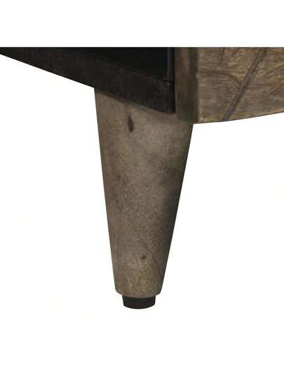 VidaXL Coffee Tafel 80x54x40 Cm Solid Mango Wood Verlichting Grijs view 9