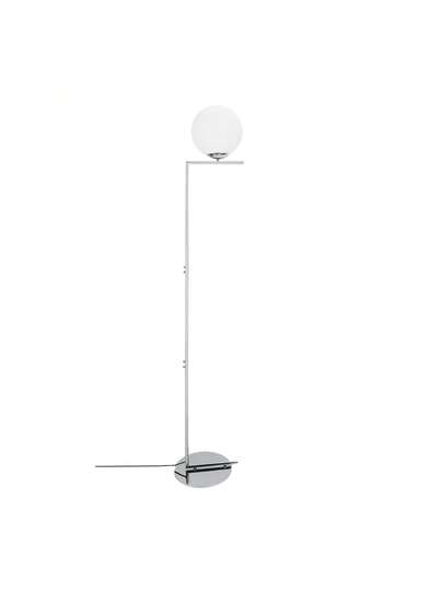 Alpinaluz E27 Spherical Vloer Lamp, Wit Glass Chrome Metal, Moderne Nordic ⌀22cm, Living Room Bedroom