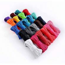 2 Pairs Oval Shoe Laces Sneakers, Basketball Baseball Shoelace, Athletic Sport Trainers Shoestrings - 63 吋(160 公分)+深灰色 - 查看 8