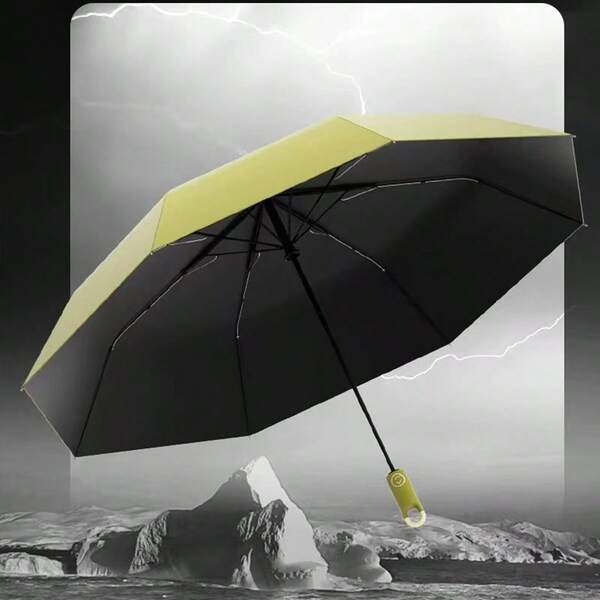 1pc Fully Automatic Umbrella, Extra Large & Thick, Sun Protection, Rainproof, Dual-Use Advertising Gift Umbrella