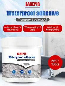 1支户外防水密封胶（带刷子），3.52盎司 - 防漏粘合剂，适用于浴室、厨房和外墙修补 - 非电气透明密封漆，用于修补漏水，透明防水粘合剂，防水涂层，适用于浴室和厨房，无需破坏瓷砖，适用于窗台、浴室和外墙 - 彩色 - 查看 3