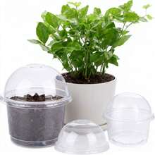 24/48 sztuk doniczek szkółkarskich z pokrywkami zapobiegającymi wilgoci, przezroczyste doniczki szkółkarskie, doniczki do sadzenia nasion, małe pojemniki do sadzenia, przechowywanie na zewnątrz