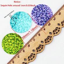 60szt. 3cm duże cekiny boczne wiercenie 30mm pcv okrągłe luźne cekiny szycie rzemiosło diy scrapbook ręcznie robiony dodatek do odzieży