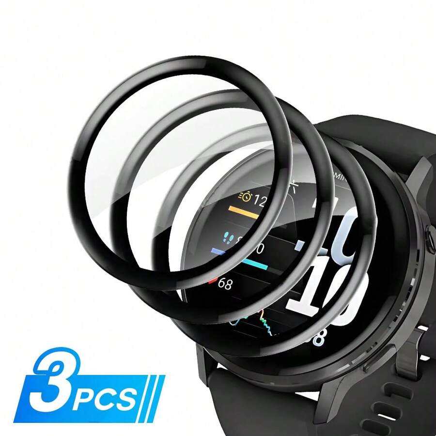 3 件装 Garmin Venu 4 45 毫米 / 41 毫米 3D 曲面屏幕保护膜 超高清全覆盖保护膜配件
