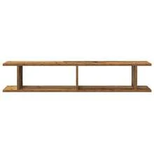 vidaXL 2 Stück Wandregale In Altholz-Optik, 105x18x20 Cm, Holzwerkstoff - Gelb - Übersicht 5