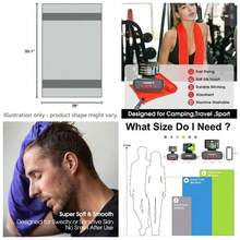 Toalla de microfibra, toalla de viaje, toalla de camping, tamao pequeo 15. pulgadas 31.5 pies, secado rpido, suave y ligera, adecuada para gimnasio, playa, natacin, mochileros y ms - Rojo + 55.10" x 26.00" - Ver 1