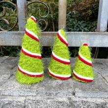 1/3件迷你圣诞树跨境圣诞桌架场景装饰托盘摆件圣诞装饰品家居圣诞礼物圣诞装饰 - 彩色 - 查看 6