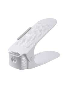 Pacote de organizador de espaço para sapatos de plástico, ajuda a economizar espaço, prateleira ajustável de altura para sapatos de segunda geração, prateleira para armazenamento de sapatos, suporte para sapatos de camada dupla, prateleira para armazenamento de sapatos, prateleira para chinelos