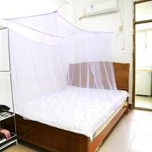 4 Corner Post Pink Bed Canopy, Elegant Canopy Bed Curtains From Ceiling, Easy To Install, Mosquito Net Set For Single To Full/Queen/King Size Bed, Home & Camping Use - 白色 - 查看 4