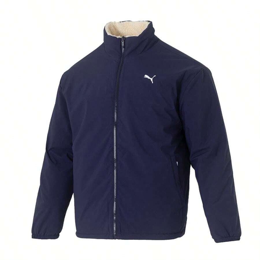 Puma WINTERIZED Reversible Down Jacket, 80% Duck Down, Reversible, Men's Urban Casual Style, 692850-06 - Navy Blue-canvas White - View 1