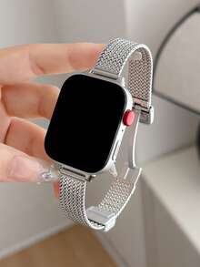 1条金属磁吸表带，男女通用，兼容华为Watch Fit 1/Fit 2/Fit 3/Fit 4/Pro智能手表表带 - 銀色 - 查看 7