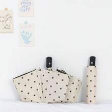 自动时尚简约波点图案黑色涂层防紫外线户外便携折叠伞，春夏精选，伴娘礼物，房间装饰，卧室装饰，海滩，旅行，男女皆宜，度假可爱小物，母亲节礼物，卧室装饰，花园，厨房装饰，夏季，海滩，旅行必备，房间装饰，软萌，毕业季，户外，花园，旅行必备，便携必备，海滩必备，毕业季，毕业典礼，毕业礼物，毕业礼物，毕业礼物，毕业礼物，祝贺毕业，祝贺毕业，优秀毕业生，毕业典礼，毕业派对，户外必备，旅行便携，徒步旅行必备，露营必备，便携工具，夏季必备，夏季便携 - 彩色 - 查看 4