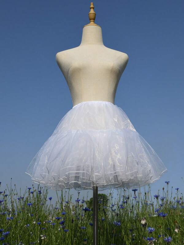 4-lagiger Tüll Petticoat Unterrock Krinoline für Frauen, aufwendiger, fluffiger Ball-Kleid Hochzeits-Party Braut Abschlussball Cosplay Kleid kurzer A-Linie Rock