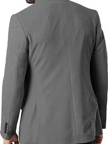 RANTAR Mens Casual Suit Blazer Jackets Stand Mandarin Collar Lightweight Lined Business Dress Sport Coats - Xám - Xem 3