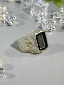 1 قطعة عداد خاتم شفاف لامع للعد الإلكتروني لخرز الصلاة في الشرق الأوسط والعالم العربي، عداد خاتم رقمي مريح للتخفيف من التوتر، مناسب لعد الصلاة والحياكة والأعمال والجولف وغيرها - متعدد الألوان - مشاهدة 8