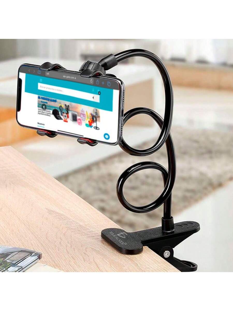 Soporte universal flexible para teléfono celular de color negro para iPhone