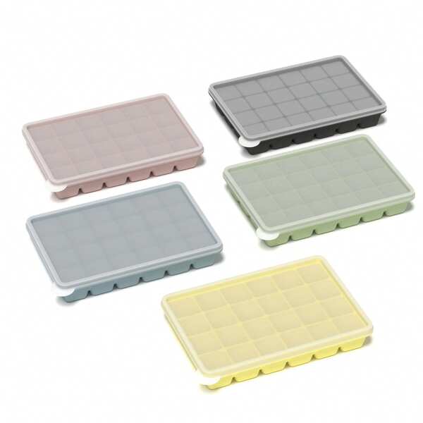 1PC/24 Ice Cube Molds Silicone Ice Tray With A Lid Prevents Odors Easy To Remove Kitchen Supplies Juice Desserts Baby Food Box